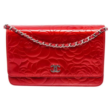 chanel red camellia woc|chanel camellia studded bag.